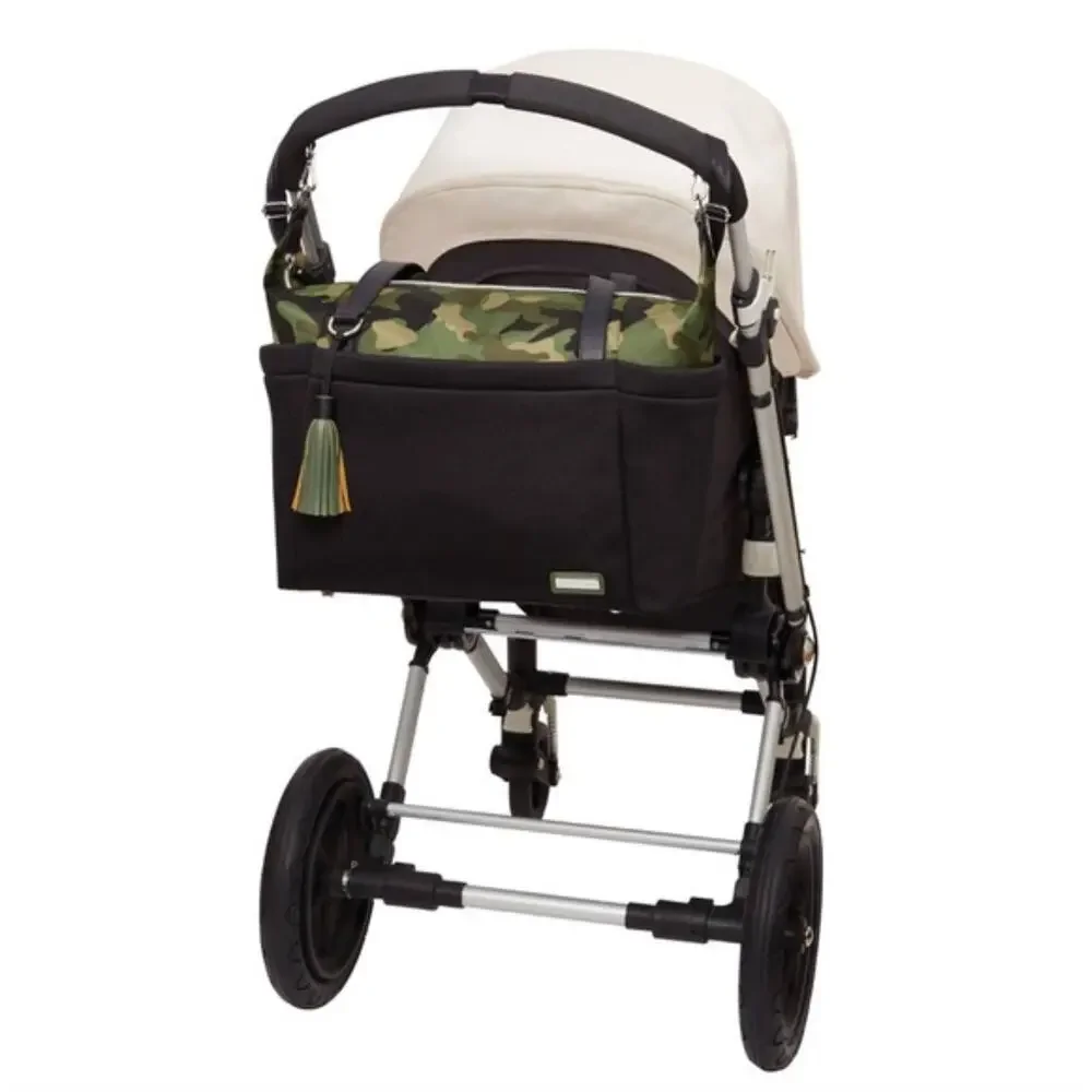 Skip Hop NEW Nolita Neoprene Black Camo Diaper Tote Bag Camoflage Unisex NWT